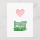 Heart (Love) Oregon State Green Valley Briefkaart (Voorkant)