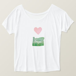 Heart (Love) Oregon State Green Valley T-shirt
