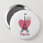 Heart Love Paris Button (Voorkant /achterkant)