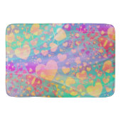 Heart Love Pattern Pastel Design Badmat (Voorkant)