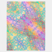 Heart Love Pattern Pastel Design Fleece Deken (Voorkant)