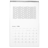 Heart Love Pattern Pastel Design Kalender (Jan 2026)