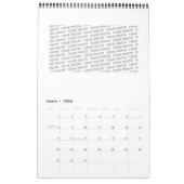 Heart Love Pattern Pastel Design Kalender (Mar 2026)