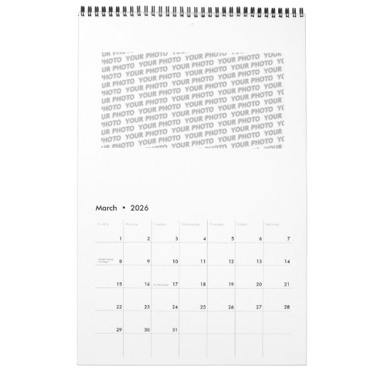 Heart Love Pattern Pastel Design Kalender (Mar 2026)