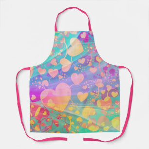Heart Love Pattern Pastel Design Schort