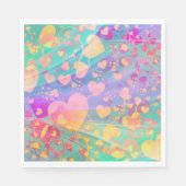 Heart Love Pattern Pastel Design Servet (Voorkant)