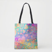 Heart Love Pattern Pastel Design Tote Bag (Voorkant)