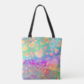 Heart Love Pattern Pastel Design Tote Bag (Achterkant)