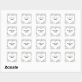 HEART - Love Peace Freedom + jouw tekst Vierkante Sticker (Vel)
