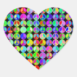 Heart Love Peace Sticker