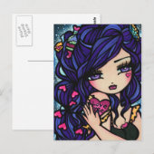 Heart Love Potion Mermaid Fairy Fantasy Art Girl Briefkaart (Voorkant / Achterkant)