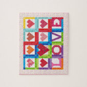 Heart Love Quilt Legpuzzel (Verticaal)