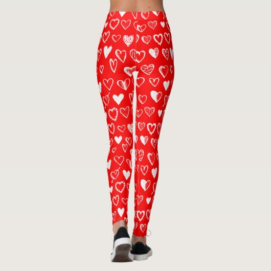 Heart Love Red Leggings (Achterkant)