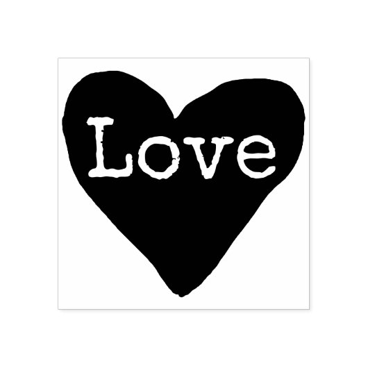 Heart Love Rubberstempel (Afrduk)