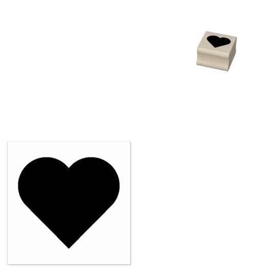 Heart Love Rubbir Stamp Rubberstempel (Gestempeld)