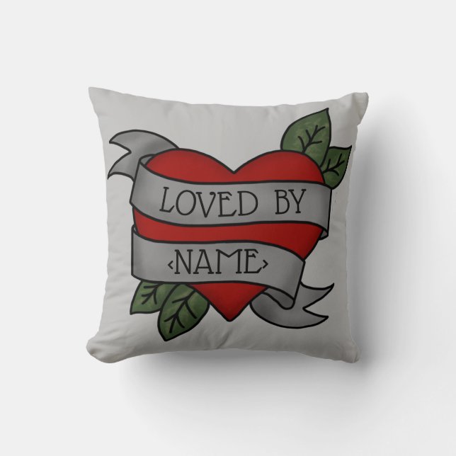 Heart Love Sash Cushion Kussen (Voorkant)