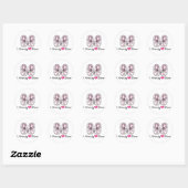 Heart Love schoenen al Ronde Sticker (Vel)