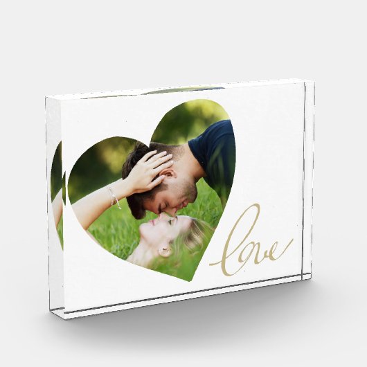 Heart Love Script Couple Valentijn Day Fotoblokken (Links)