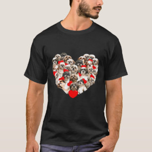 Heart Love Shih Tzu Valentijnsdag T-shirt