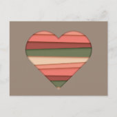 Heart Love Striped Valentijnsdag Feestdagenkaart (Voorkant)