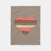 Heart Love Striped Valentijnsdag Fleece Deken (Voorkant)