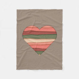 Heart Love Striped Valentijnsdag Fleece Deken