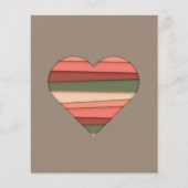 Heart Love Striped Valentijnsdag Flyer (Voorkant)