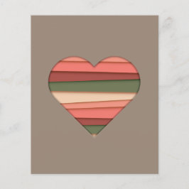 Heart Love Striped Valentijnsdag Flyer