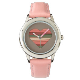 Heart Love Striped Valentijnsdag Horloge