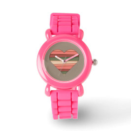 Heart Love Striped Valentijnsdag Horloge