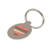 Heart Love Striped Valentijnsdag Huisdierpenning (Zijkant)