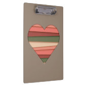 Heart Love Striped Valentijnsdag Klembord (Rechts)