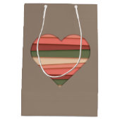 Heart Love Striped Valentijnsdag Medium Cadeauzakje (Achterkant)