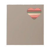 Heart Love Striped Valentijnsdag Notitieblok (Voorkant)
