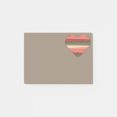 Heart Love Striped Valentijnsdag Post-it® Notes (Voorkant)