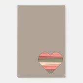 Heart Love Striped Valentijnsdag Post-it® Notes (Voorkant)