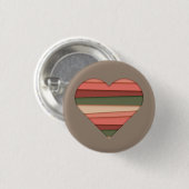 Heart Love Striped Valentijnsdag Ronde Button 3,2 Cm (Voorkant /achterkant)