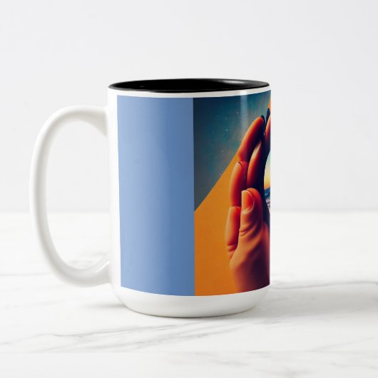 Heart Love Tweekleurige Koffiemok (Links)