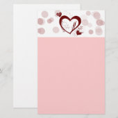Heart Love Valentijn Briefpapier (Voorkant / Achterkant)