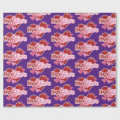 Heart Love Valentijn Wrapping Paper Cadeaupapier (Vlak)