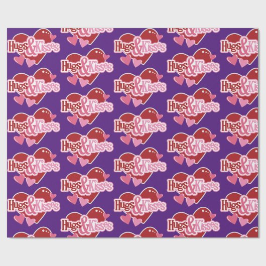 Heart Love Valentijn Wrapping Paper Cadeaupapier (Vlak)