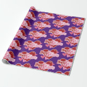 Heart Love Valentijn Wrapping Paper Cadeaupapier (Uitgerold)