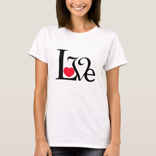 Heart Love Word T-shirt (Voorkant)