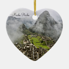 Heart Machu Picchu Ornament