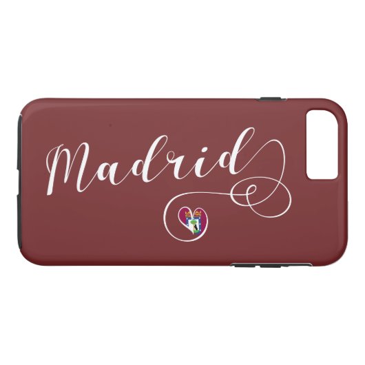 Heart Madrid Cell Phone Case, Spanje Case-Mate iPhone Case (Achterkant (Horizontaal))