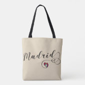 Heart Madrid Grocery Bag, Spanje Tote Bag (Achterkant)