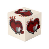 Heart Magic Beige Photo Cube Kubus (Achter hoekig)