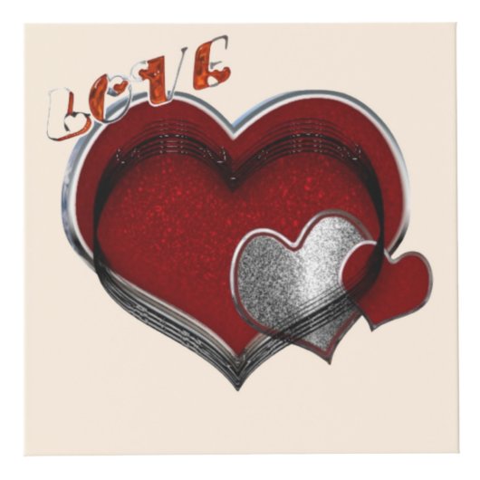 Heart Magic Beige Photo Cube Kubus (Voorkant)