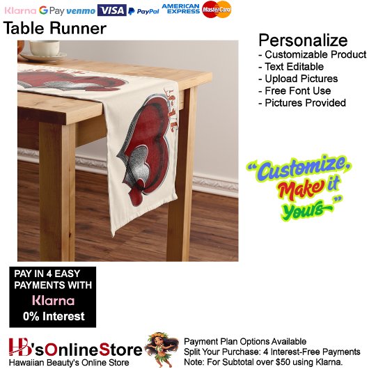 Heart Magic Beige Tafelloper Huishoudelijk linnen