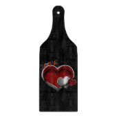 Heart Magic Black Glass snijplank peddel (Voorkant)